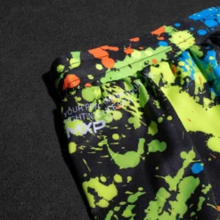 Fightshorts FUSION Splatter- Schwarz/Neon -Boxing Bargain Shop 2686 EVO FUSION Short Splatter Black Neon 8