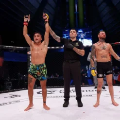 Fightshorts FUSION Splatter- Schwarz/Neon -Boxing Bargain Shop 2686 EVO FUSION Short Splatter Black Neon 9