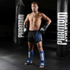 Schienbeinschutz Impact - Blau -Boxing Bargain Shop Phantom Athl IMPACT Shin Guards Blue 7