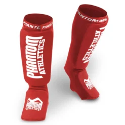 Schienbeinschutz Impact - Schwarz -Boxing Bargain Shop Phantom Athl IMPACT Shin Guards Red 5 1