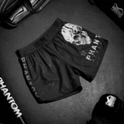 Fightshorts FUSION Skull -Boxing Bargain Shop Phantom Athletics EVO Fusion MMA Shorts Black 3