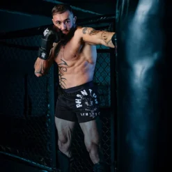Fightshorts FUSION Dobermann -Boxing Bargain Shop Phantom Athletics EVO Fusion MMA Shorts Dobermann Black 4