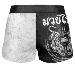 Fightshorts FUSION Muay Thai - Schwarz -Boxing Bargain Shop Phantom Athletics EVO MMA Shorts Fusion Muay Thai Schwarz weiss 1