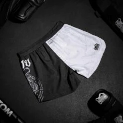 Fightshorts FUSION Muay Thai - Schwarz/Weiß -Boxing Bargain Shop Phantom Athletics EVO MMA Shorts Fusion Muay Thai Schwarz weiss 4