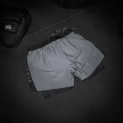 Fightshorts FUSION-R 2in1 Apex - Grau -Boxing Bargain Shop Phantom Athletics Evo Fusion 2in1 Shorts Apex Grey 4