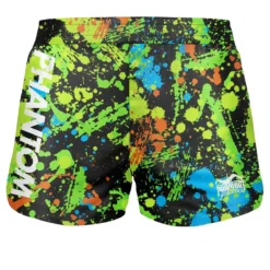 Fightshorts FUSION Splatter -Boxing Bargain Shop Phantom Athletics Fusion Fightshorts Splatter Black