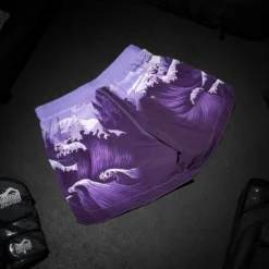 Fightshorts FUSION-R Tsunami - Lila -Boxing Bargain Shop Phantom Athletics MMA EVO Fusion Shorts Purple waves Tsunami 4