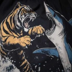 Fightshorts FUSION-R Tiger Vs. Shark -Boxing Bargain Shop Phantom Athletics MMA EVO Fusion Shorts Tiger vs shark Black 6