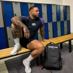 Rashguard RANKED - Lila -Boxing Bargain Shop Phantom Athletics Rashguard Shortsleeve Ranked BJJ Purple 8