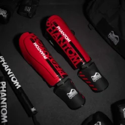 Schienbeinschutz APEX Striking - RED -Boxing Bargain Shop Phantom Athletics Schienbeinschoner Apex Striking Rot 3