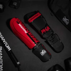 Schienbeinschutz APEX Striking - RED -Boxing Bargain Shop Phantom Athletics Schienbeinschoner Apex Striking Rot 8