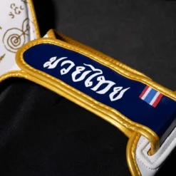 Schienbeinschutz Muay Thai - Limited Edition -Boxing Bargain Shop Phantom Athletics Schienbeinschoner Muay Thai Striking Weiss Gold 9