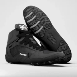 Ringerschuhe Phantom TACTIC - Schwarz/Blau -Boxing Bargain Shop Phantom Athletics Wrestling shoe Ringerschuhe Tactic Schwarz 2 6