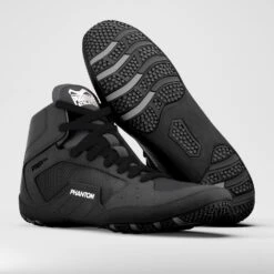 Ringerschuhe Phantom TACTIC - Schwarz/Grau -Boxing Bargain Shop Phantom Athletics Wrestling shoe Ringerschuhe Tactic Schwarz 2 8
