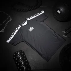 Rashguard EVO Apex - Kurzarm -Boxing Bargain Shop Phantom Athletics Evo Rashguard Apex Black MMA Bekleidung Sport