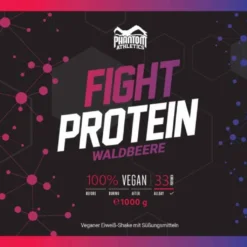 FIGHT Protein - Waldbeere - 1000g -Boxing Bargain Shop Phantom Athletics Protein Wildberry fuer Muskelaufbau und Regeneration