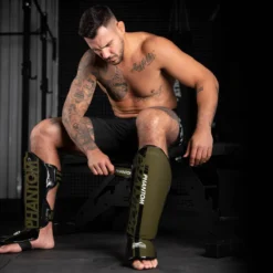 Schienbeinschutz APEX Striking - Army -Boxing Bargain Shop Phantom athletics Apex Striking schienbeinschoner Schienbeinschutz Army green 3